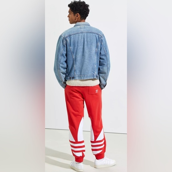 ADIDAS Big Trefoil Sweatshirt and Sweatpants in Lush Red - Picture 3 of 9